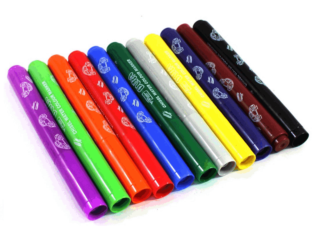 10 Pieces of multi colour Flair Creative Dura Chisel Water Colour Marker