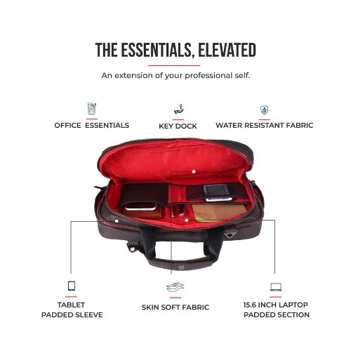 Professional Leather Laptop Briefcase XL 16L Bbag | India’s Best Online Stationery Store