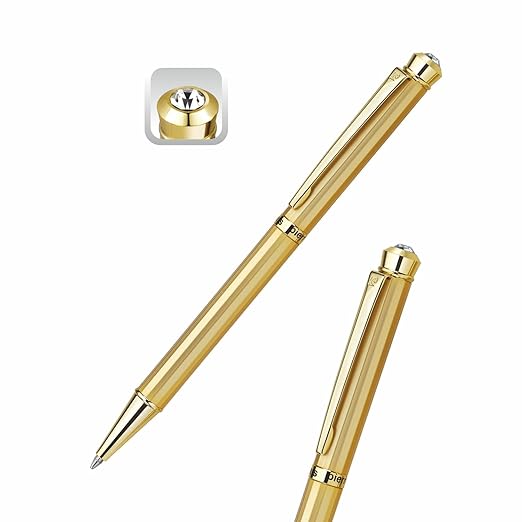 Pierre Cardin Jewel Satin Gold Ball Pen - Premium Writing