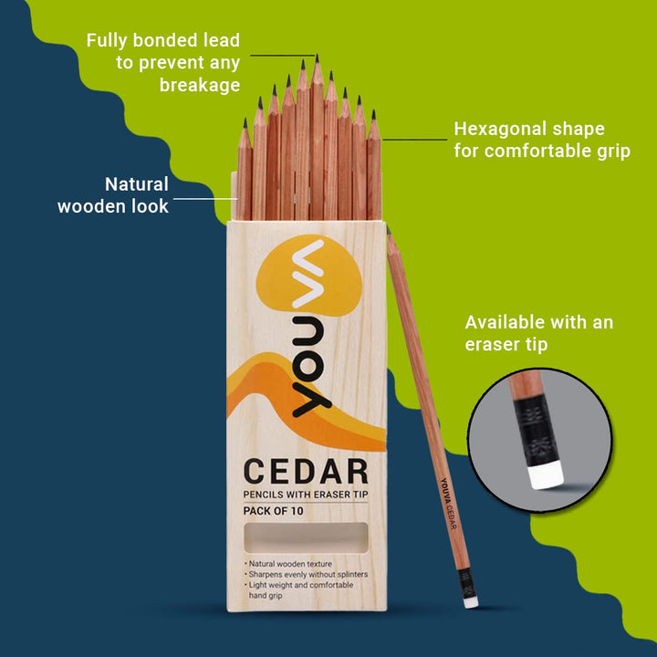 Navneet Youva Cedar Pencil - Bbag | India’s Best Online Stationery Store