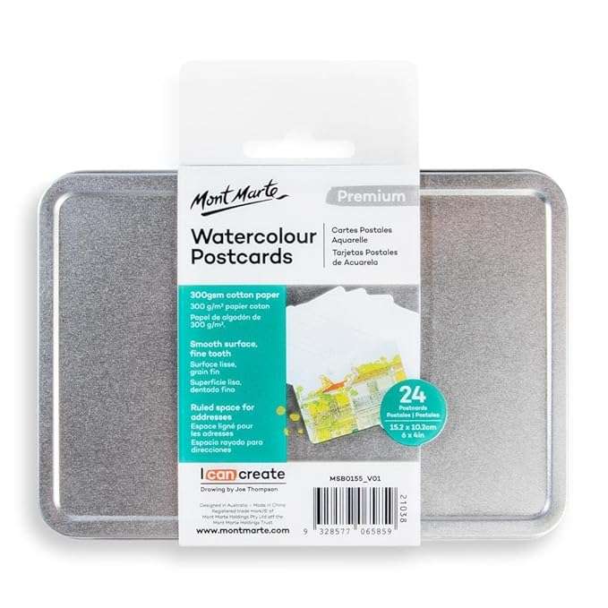 Mont Marte Watercolour Postcards 300gsm 24 Sheets Bbag | India’s Best Online Stationery Store