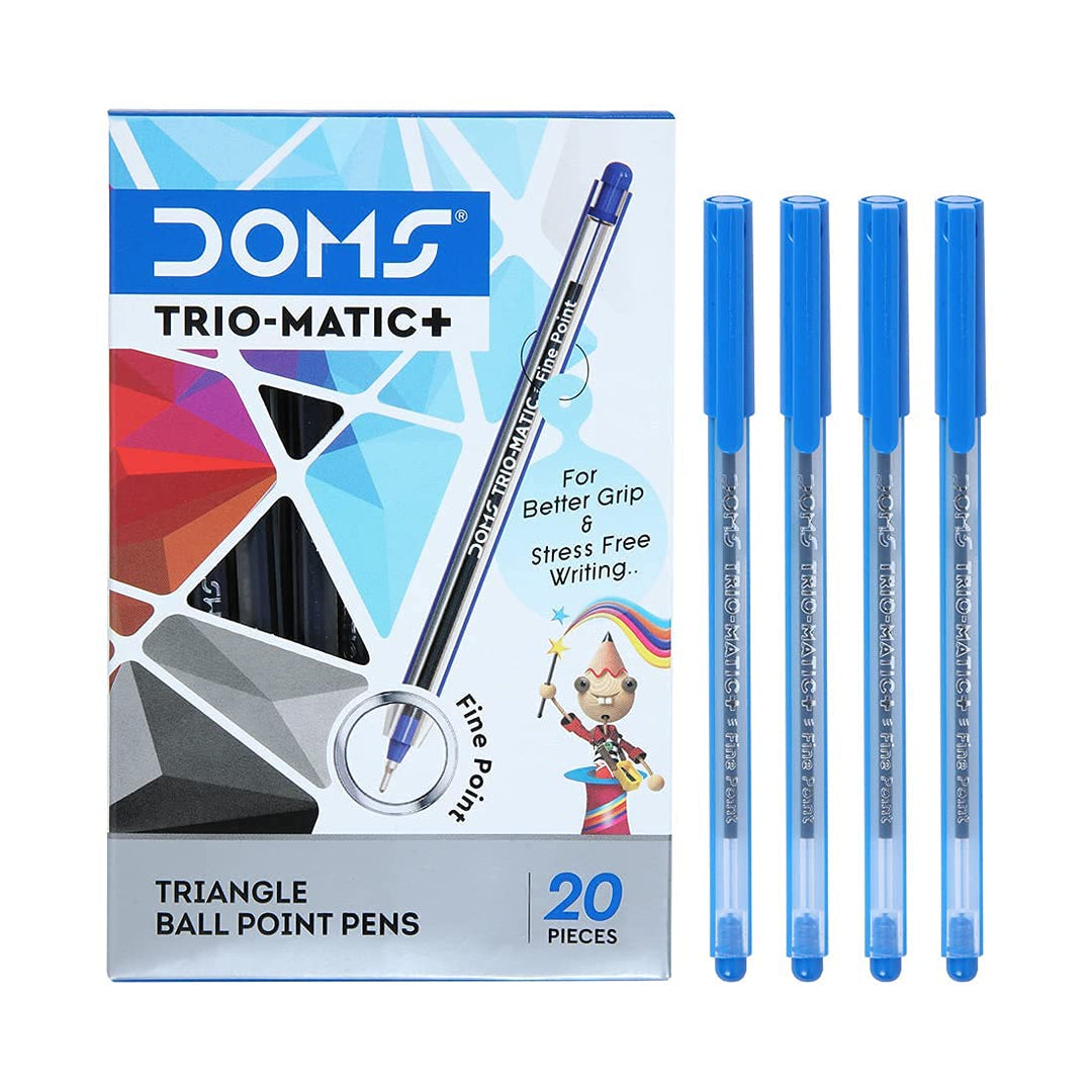 DOMS Triomatic Triangular Ball Pen - Bbag | India’s Best Online Stationery Store