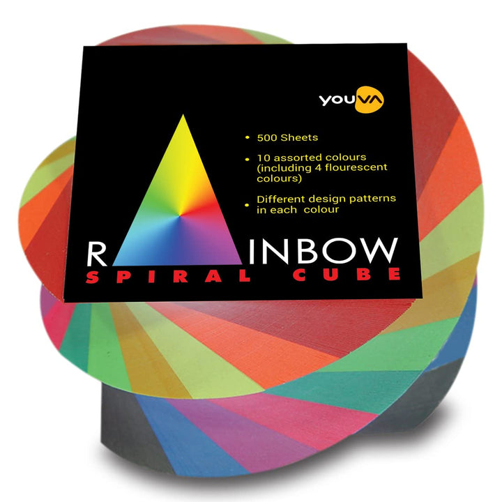 Navneet Youva Rainbow Spiral Cube 500 Sheet - Bbag | India’s Best Online Stationery Store