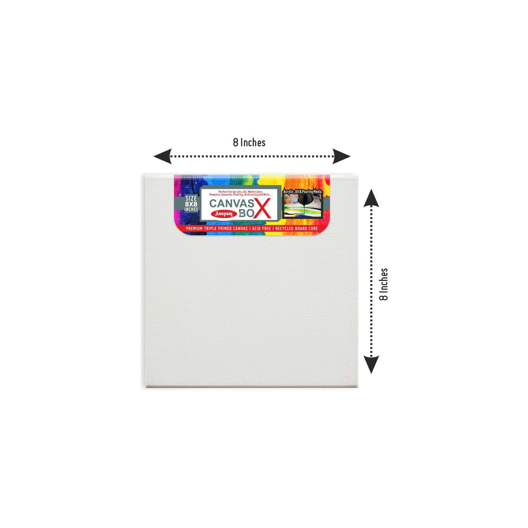 ANUPAM Pre Stretched Canvas Box for Painting 8x8 inches