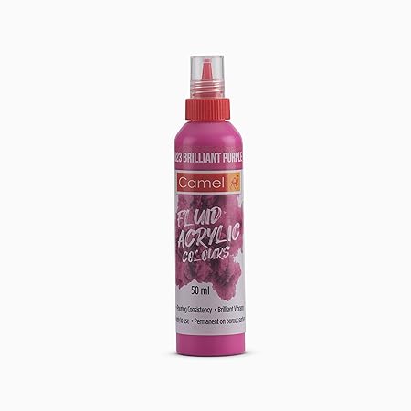 Brilliant purple Camel Fluid Acrylic Colour 