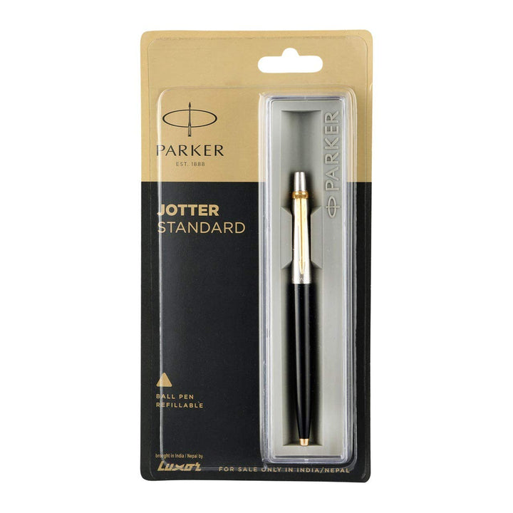 Parker Jotter Standard With Gold Trim Ball Pen - Bbag | India’s Best Online Stationery Store