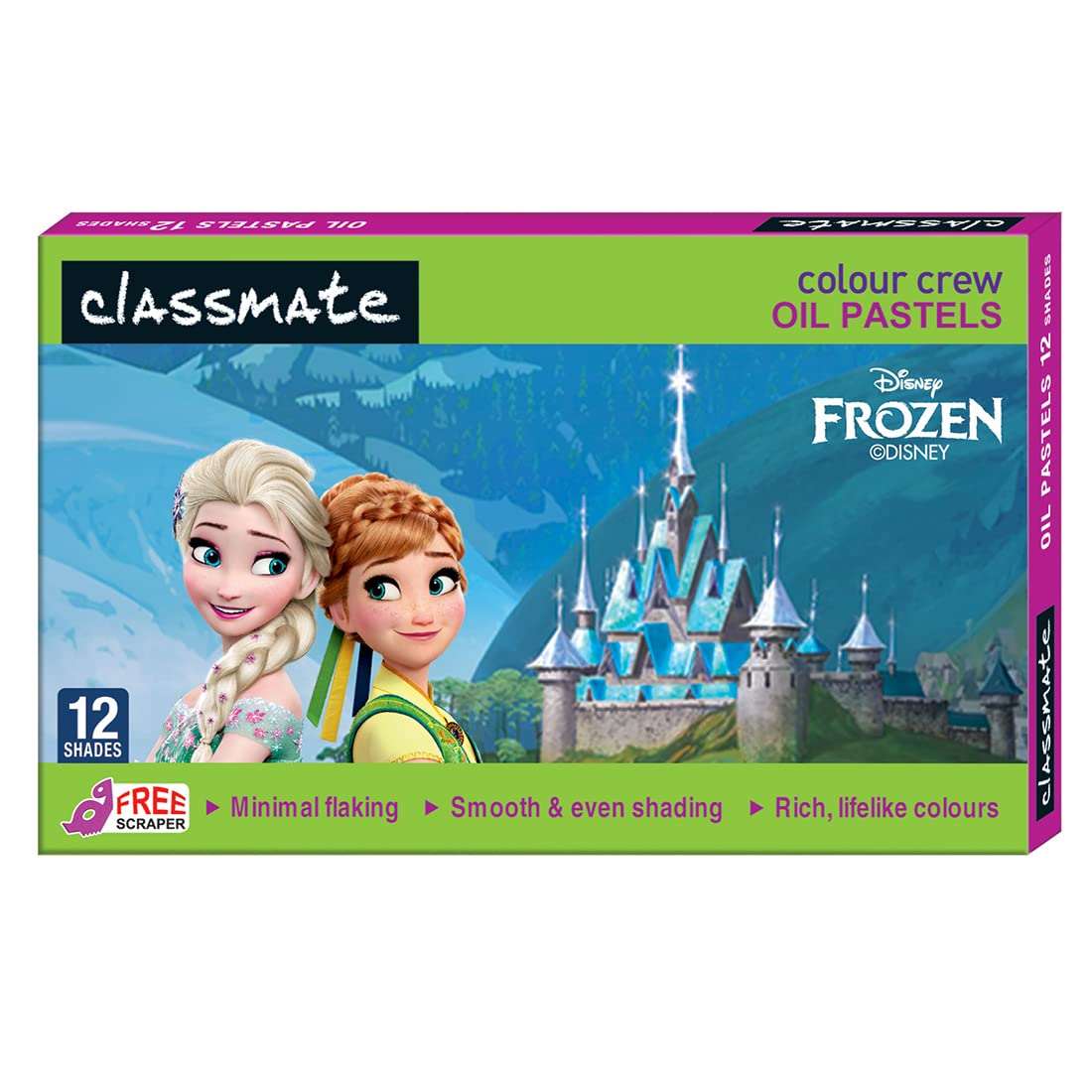 Classmate Oil Pastel Long Colour with free scraper 