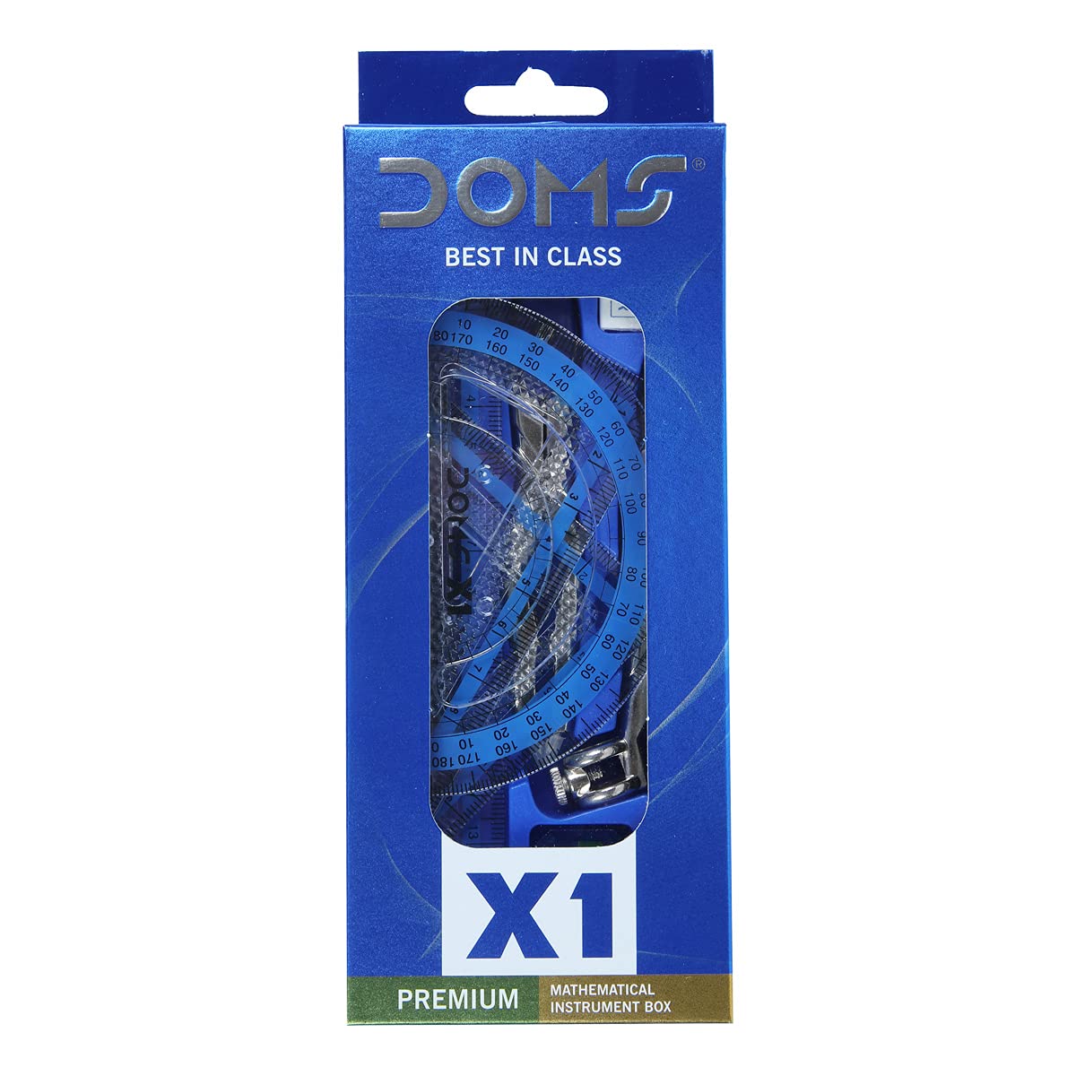 A pack of DOMS X1 Premium Mathematical Drawing Instrument Box