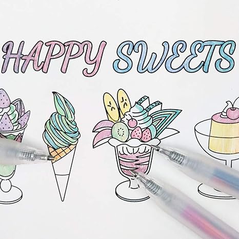 Happy Sweets Written with Zebra Sarasa Clip Marble Gel Pen