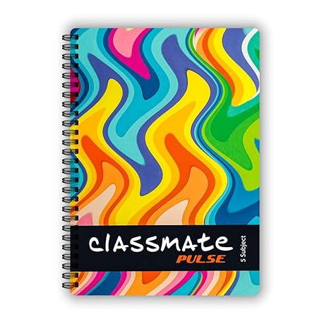 Classmate Pulse 5 Subject Ruled Notebook - Bbag | India’s Best Online Stationery Store