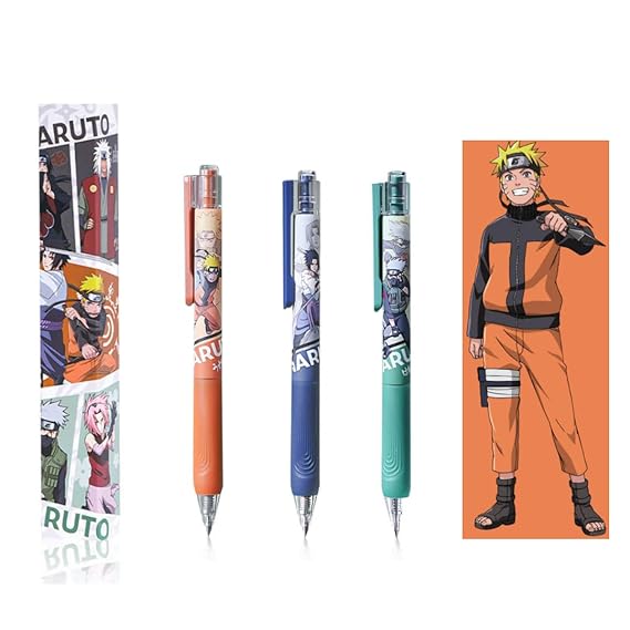 Naruto Anime Gel Pen( 3 Set)