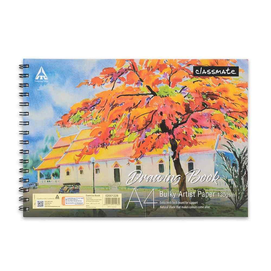  Classmate Wiro Sketch Book    A4 size and 130 Gsm paper thickness ideal for Artist and student alike 