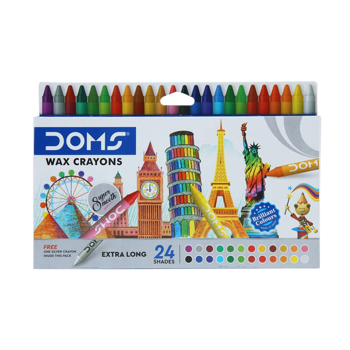 Doms Extra Long Wax Crayons - Bbag | India’s Best Online Stationery Store