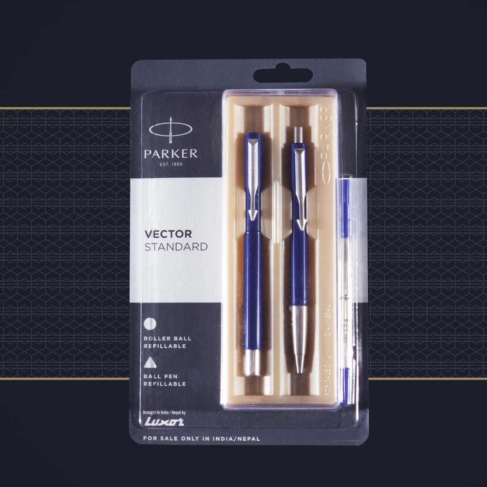 Parker Vector Standard With Stainless Steel Trim Ball Pen - Bbag | India’s Best Online Stationery Store