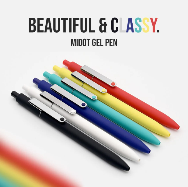 Beautiful and Classy Kacogreen Midot Gel Ink Pen 0.5mm Tip size With Multi Colour Body