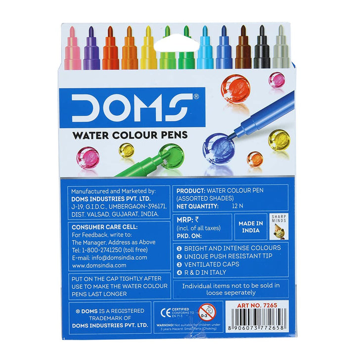 DOMS Aqua Water Colour Pen - Bbag | India’s Best Online Stationery Store