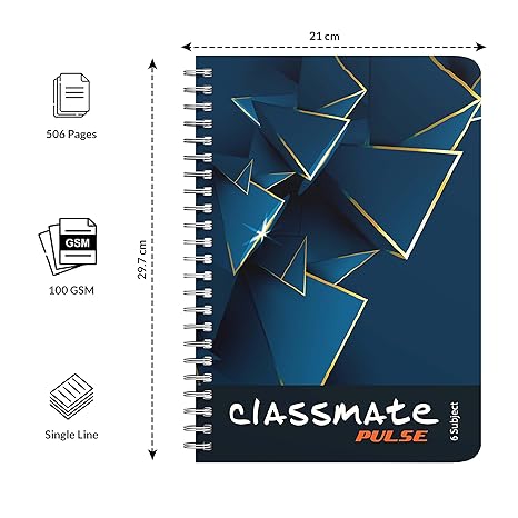 Classmate Pulse 6 Subject Notebook - Bbag | India’s Best Online Stationery Store