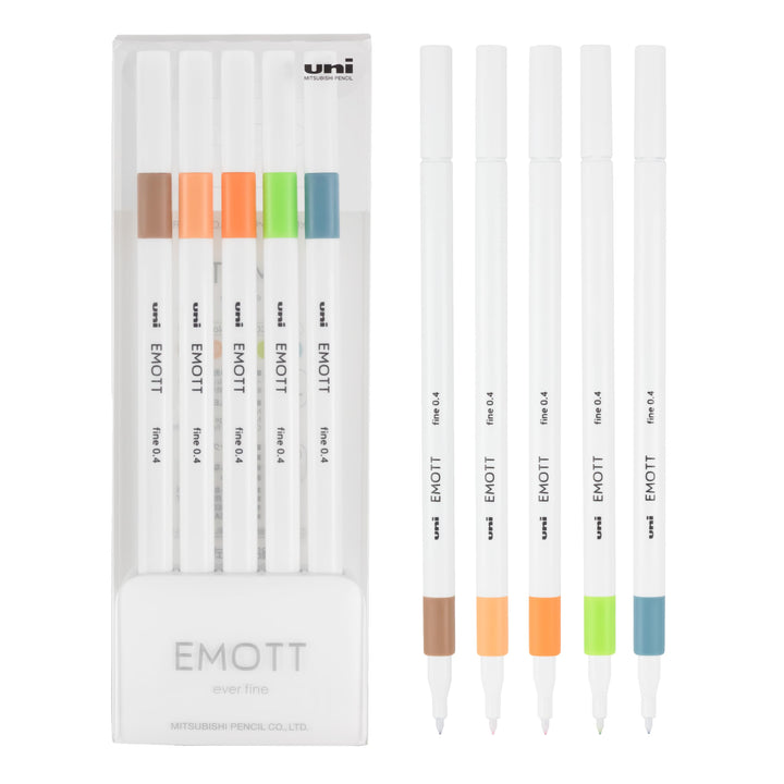 Uniball Emotte Ever Fine Color Pen pack of 5 