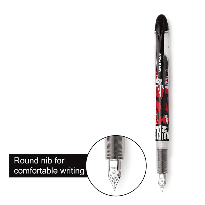 Unomax Disney Fountain Mate Ink Pen with Round nib for comfortable writing.