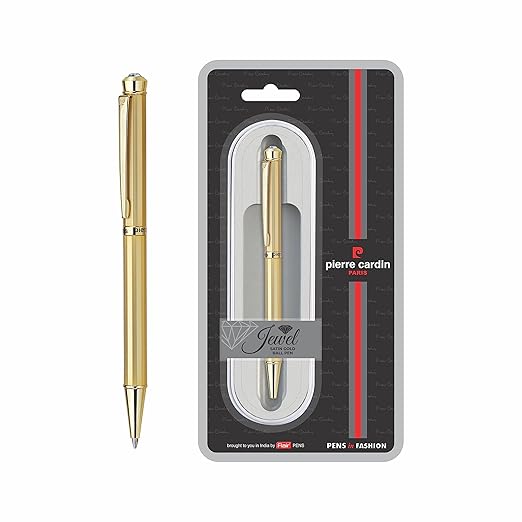 Pierre Cardin Jewel Satin Gold Ball Pen - Premium Writing