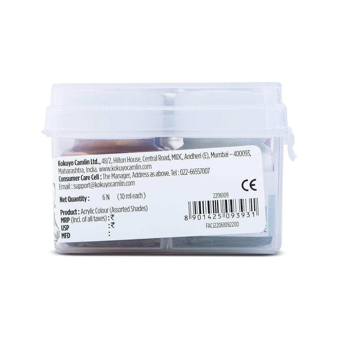 CAMEL FABRICA ACRYLIC COLOUR METALLIC 6 SHADES 10ML