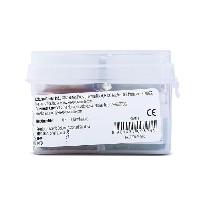 CAMEL FABRICA ACRYLIC COLOUR METALLIC 6 SHADES 10ML