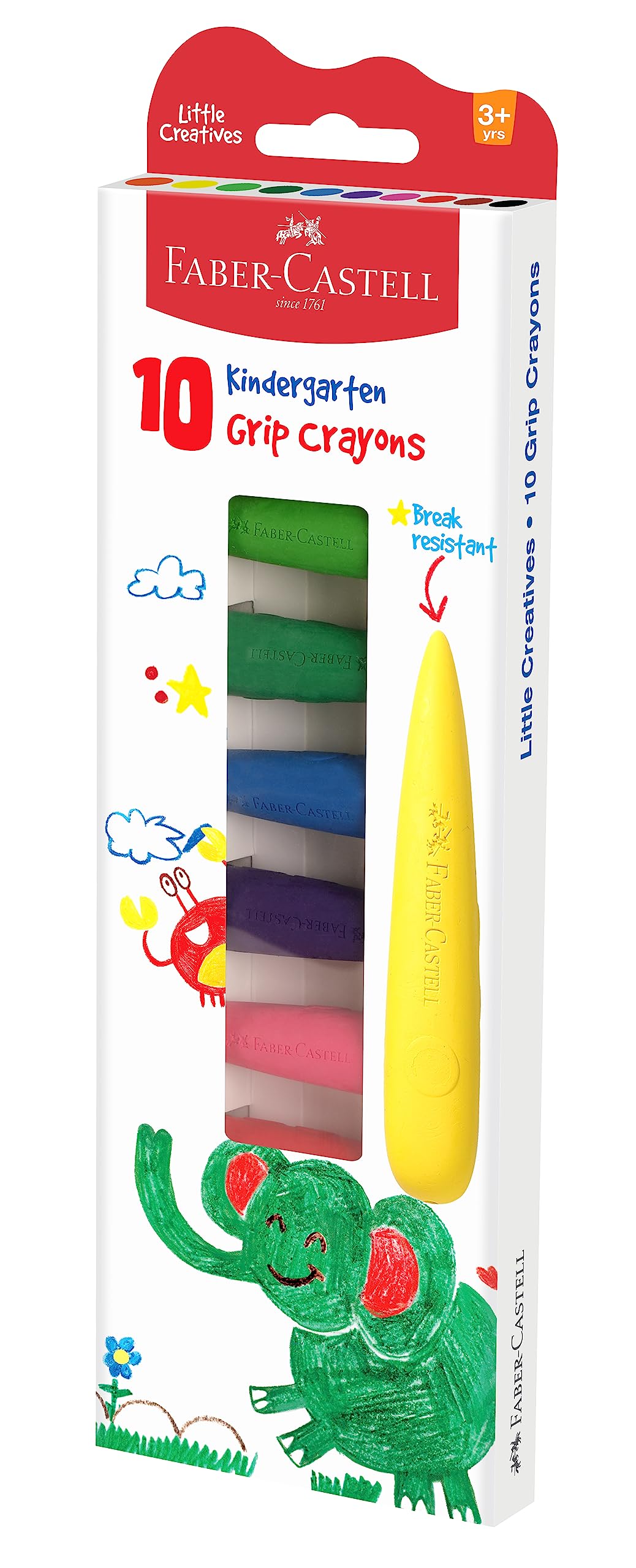 Faber-Castell Kindergarten Grip Crayons - Pack of 10