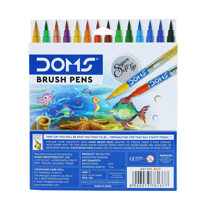 Doms Brush Pens - Bbag | India’s Best Online Stationery Store