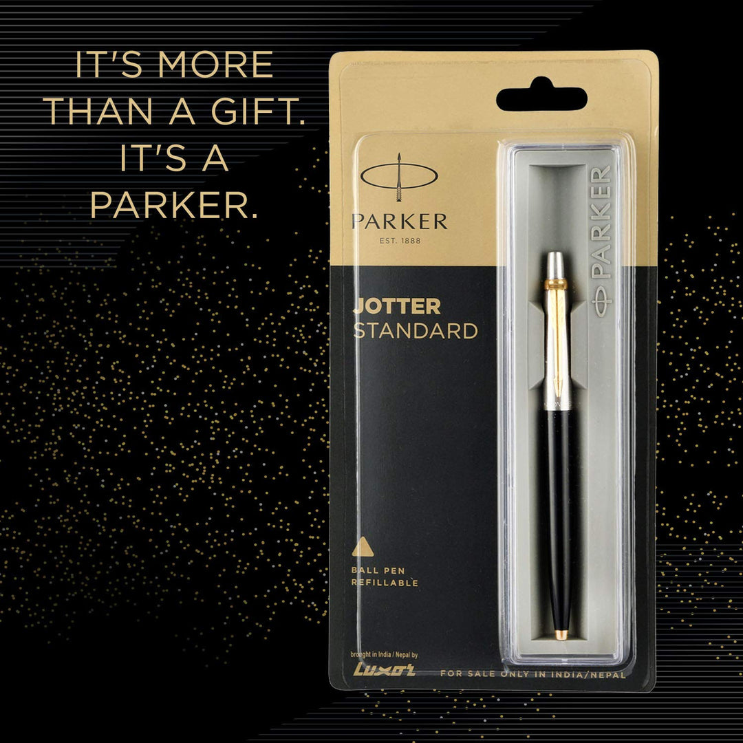 Parker Jotter Standard With Gold Trim Ball Pen - Bbag | India’s Best Online Stationery Store