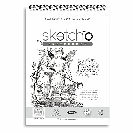 Anupam SketchO SketchBook A4 Top Wiro Bound Drawing Book