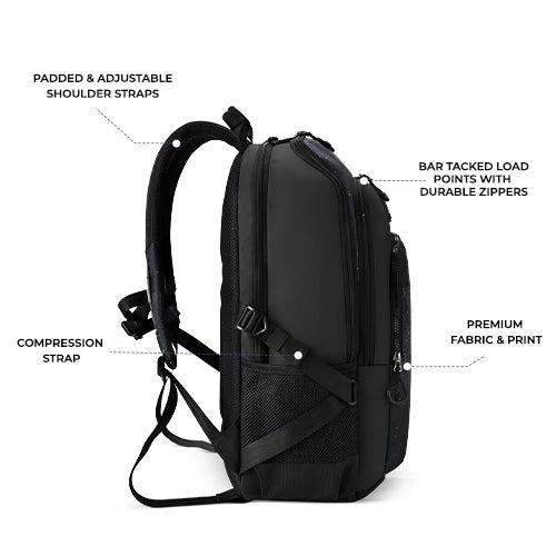 Art Astronaut Backpack 17 Inch (Black-Grey) Bbag | India’s Best Online Stationery Store