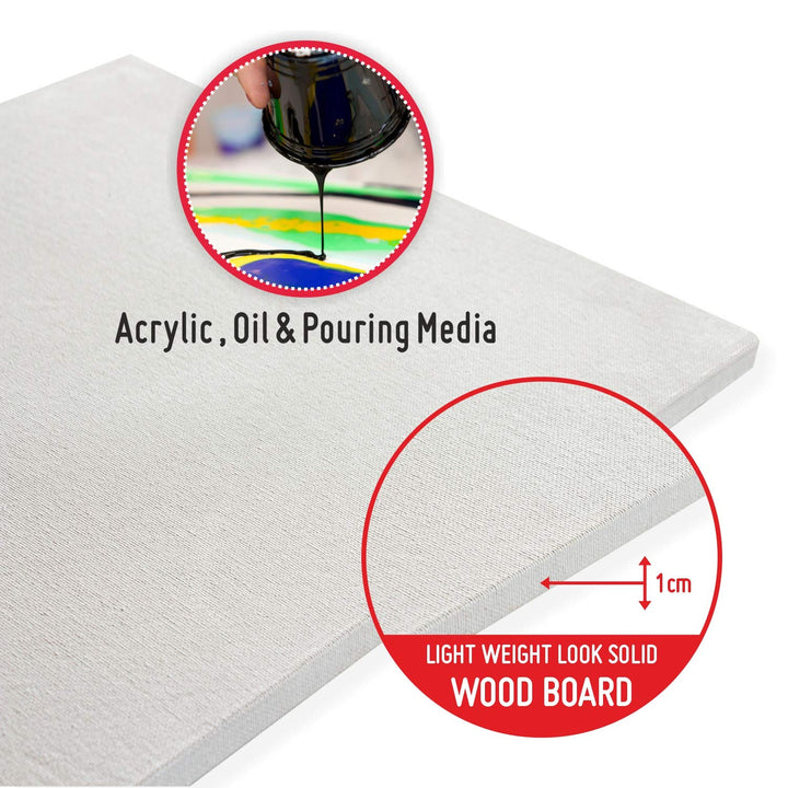 ANUPAM Pre Stretched Canvas Box for Painting 8x8 inches