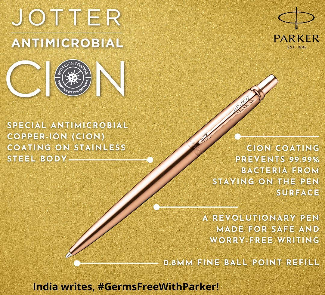 Parker Jotter Antimicrobial Copper Ion Plated Ball Pen – Bbag