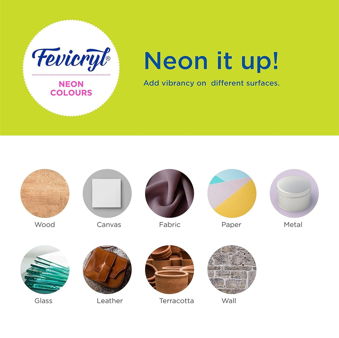 Fevicryl Neon Colours 60ml 4 Shades