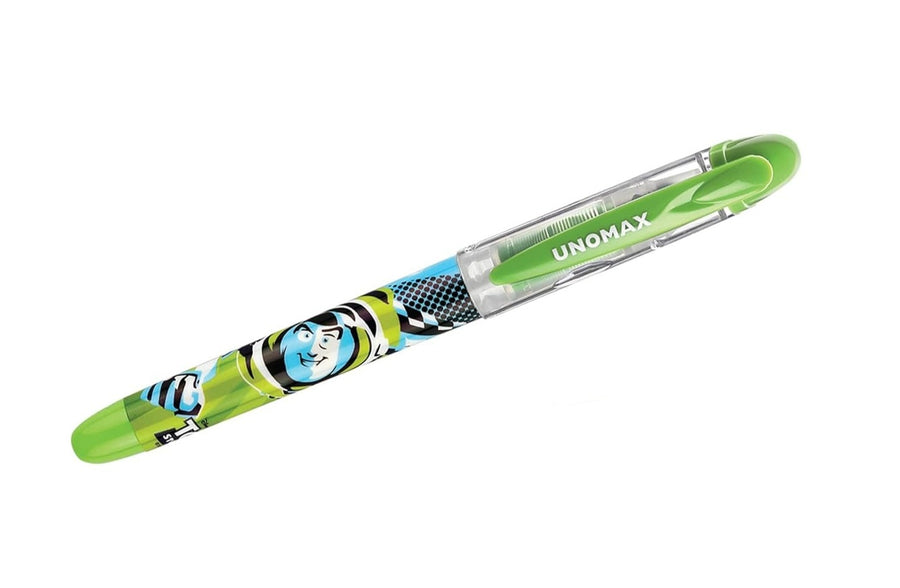 buzz light year in green and star war in red black colour Unomax Disney Fountain Mate Ink Pen  best fountain pen for kids.