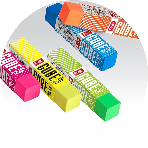 Flair Creative Cube Dust Free Eraser Multi colour 