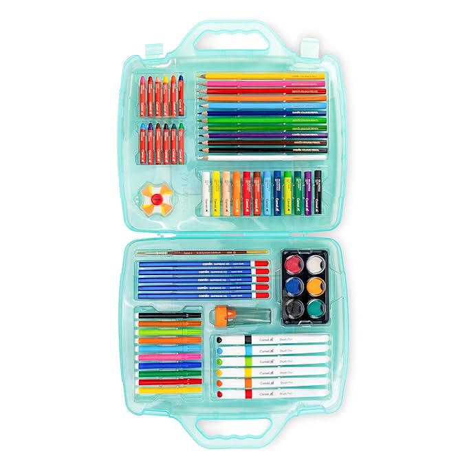 Camel Art Safari Kit 65+ Piece Kids Art & Colouring Set Bbag | India’s Best Online Stationery Store