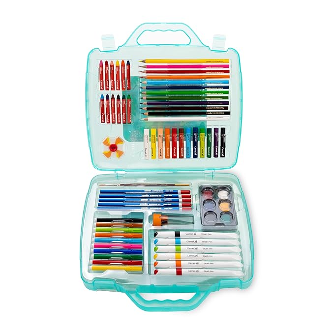 Camel Art Safari Kit 65+ Piece Kids Art & Colouring Set Bbag | India’s Best Online Stationery Store
