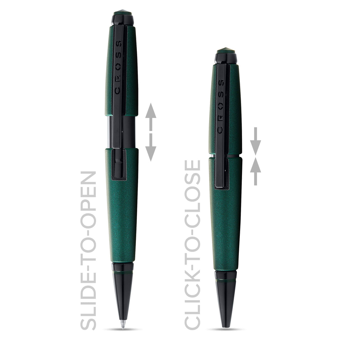 Cross Edge Matte Green Lacquer Gel Rollerball Pen AT0555-13