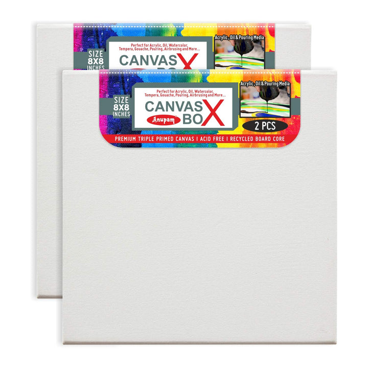 ANUPAM Pre Stretched Canvas Box for Painting 8x8 inches