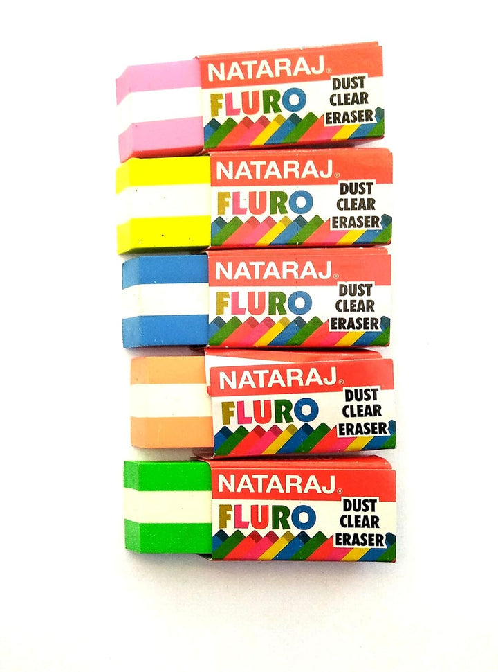 Nataraj Fluro Dust Clear Eraser - Bbag | India’s Best Online Stationery Store