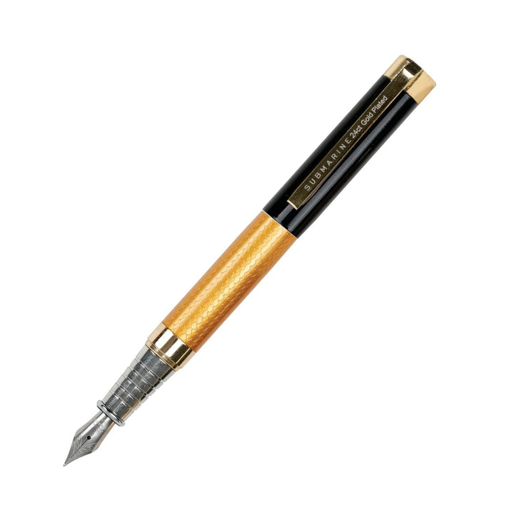 Submarine 24 Carat Gold Plated Fountain Pen Bbag | India’s Best Online Stationery Store