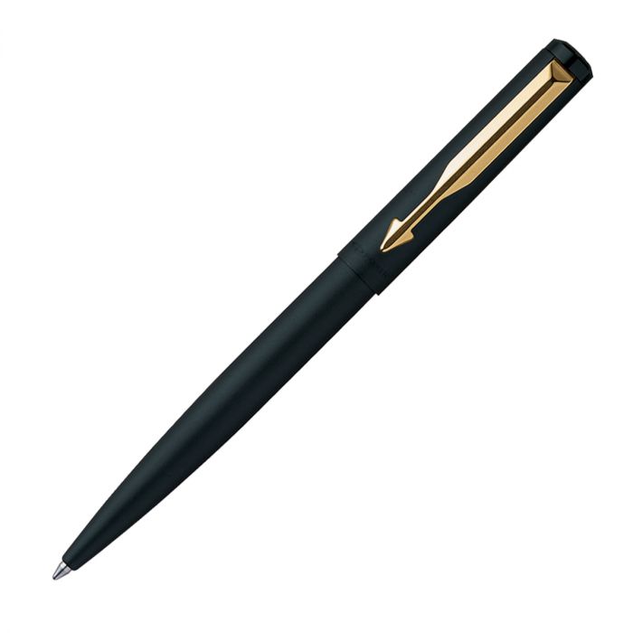 Parker Vector Matte Black With Gold Trim Ball Pen - Bbag | India’s Best Online Stationery Store