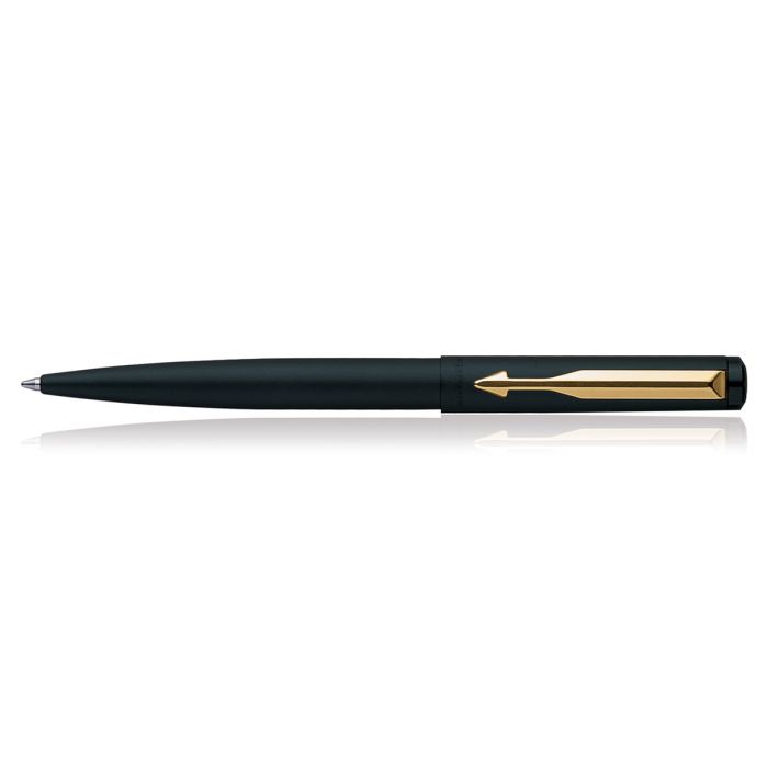Parker Vector Matte Black With Gold Trim Ball Pen - Bbag | India’s Best Online Stationery Store