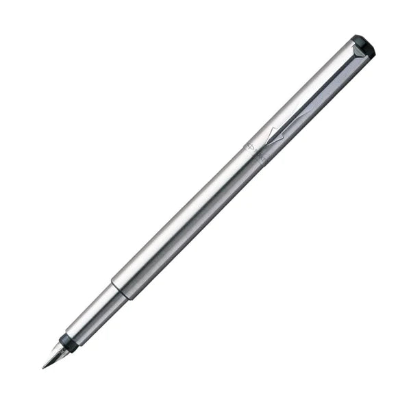 Parker Vector Stainless Steel With Steel Trim Fountain Pen - Bbag | India’s Best Online Stationery Store