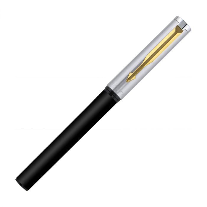 Parker Beta Premium Silver With Gold Trim Fountain Pen - Bbag | India’s Best Online Stationery Store