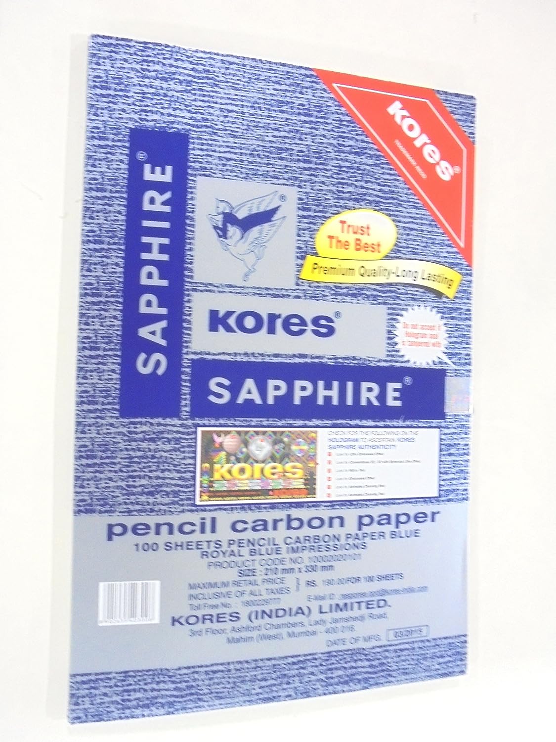 Kores Pencil Carbon Sapphire Sheets - Bbag | India’s Best Online Stationery Store