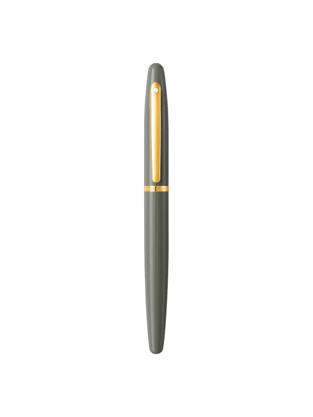 Sheaffer VFM 9427 Light Gray Fountain Pen with PVD Gold Tone Trim