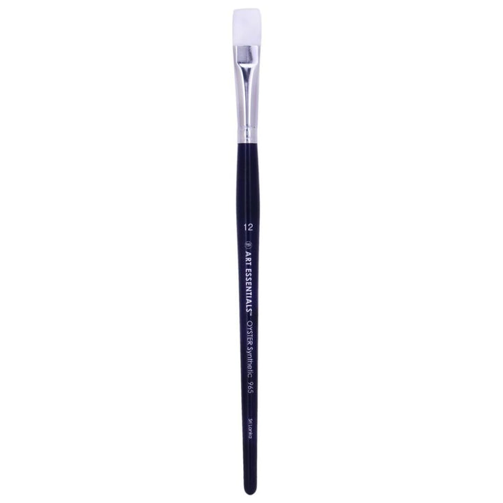 Art Essentials - Oyster White Synthetic Hair Brush - 970 Series - Round - Short Handle - Size 12