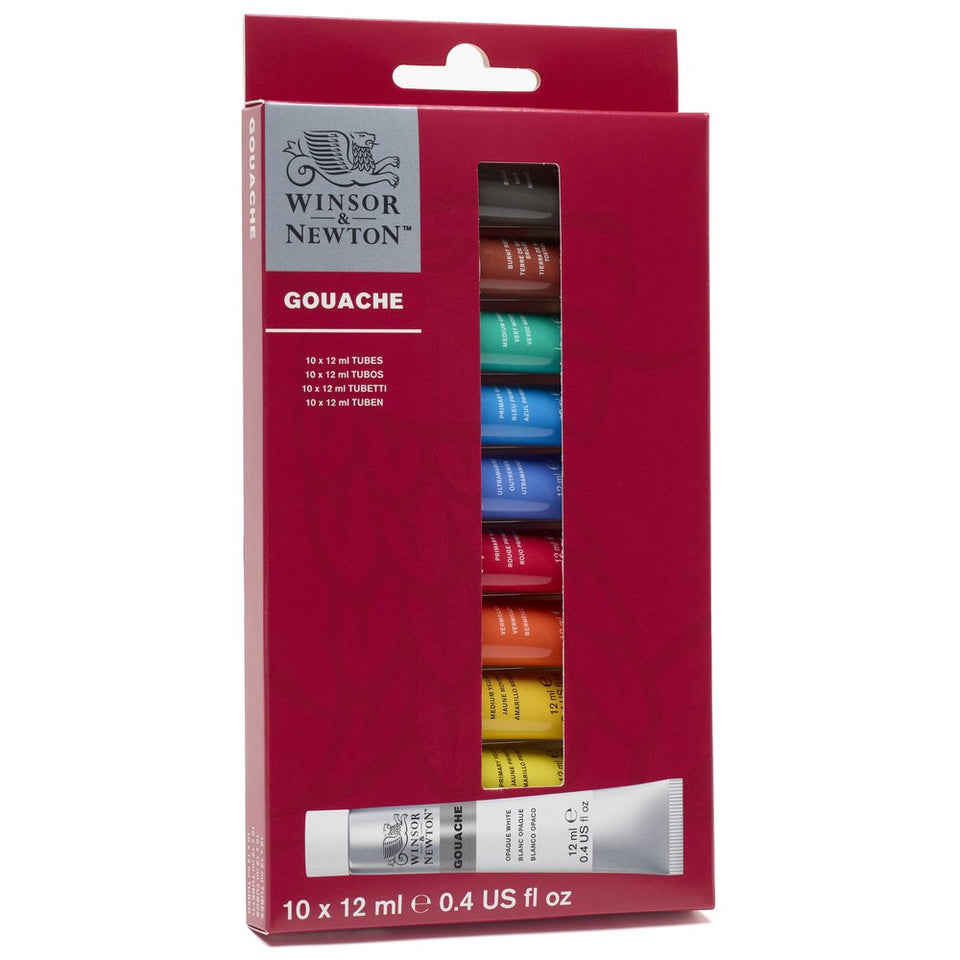 Winsor & Newton : Gouache Colour Set : Set Of 10 x 12ml